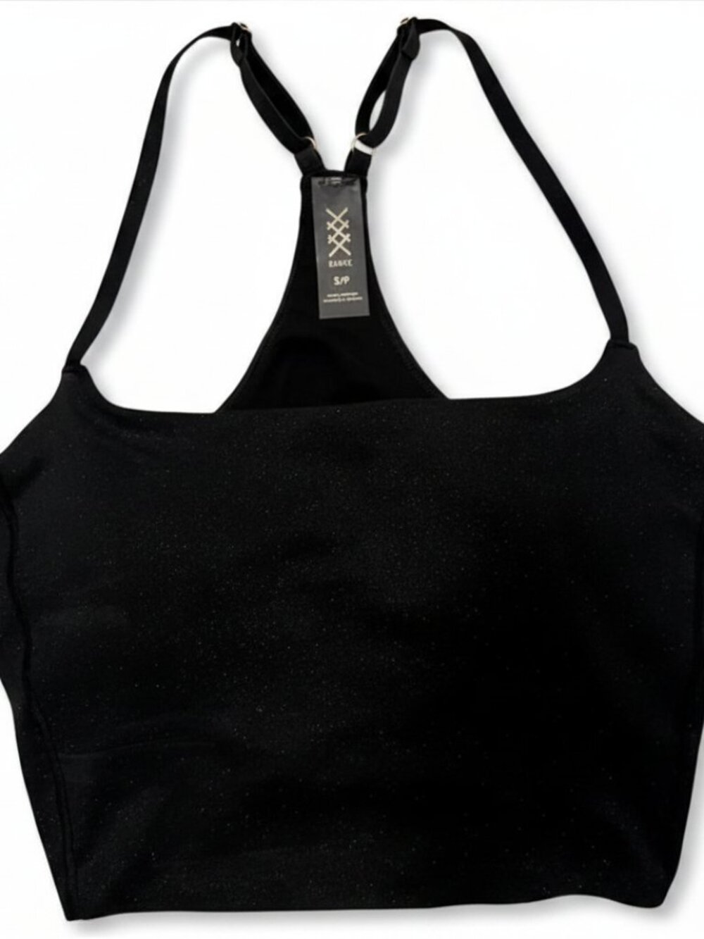 Rhone Longline Bra Shimmer Black Small | Worn Once